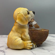 Load image into Gallery viewer, I Got it Yellow Labrador Storage Basket Resin Statue-5