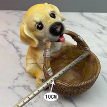 Load image into Gallery viewer, I Got it Yellow Labrador Storage Basket Resin Statue-6