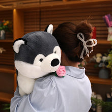 Load image into Gallery viewer, I Got You A Rose Husky Stuffed Animal Plush Toys-Dog Memorial Gifts,Siberian Husky,Stuffed Animal-2