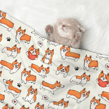 Load image into Gallery viewer, I Heart Corgi Love Blanket for Dog-Pet Furniture-Blankets,Corgi,Home Decor-4