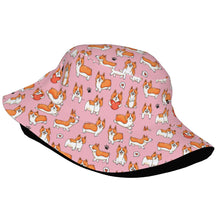 Load image into Gallery viewer, I Heart Corgi Love Bucket Hat-Hats &amp; Caps-50