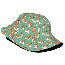 Load image into Gallery viewer, I Heart Corgi Love Bucket Hat-Hats &amp; Caps-18