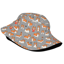 Load image into Gallery viewer, I Heart Corgi Love Bucket Hat-Hats &amp; Caps-10