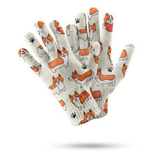 Load image into Gallery viewer, I Heart Corgi Love Touch Screen Gloves - 4 Colors-Accessories-Accessories, Corgi, Dog Dad Gifts, Dog Mom Gifts, Gloves-White-4