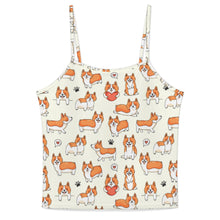 Load image into Gallery viewer, I Heart Corgi Love Women's Cami and Shorts Pajama Set-Apparel-Apparel,Corgi,Dog Mom Gifts,Pajamas-Ivory Cream-XS-9