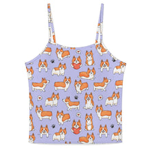 Load image into Gallery viewer, I Heart Corgi Love Women's Cami and Shorts Pajama Set-Apparel-Apparel,Corgi,Dog Mom Gifts,Pajamas-Light Lavender Purple-XS-5