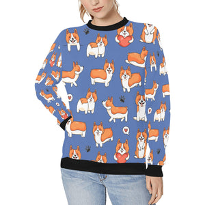 I Heart Corgi Love Women's Sweatshirt-RoyalBlue-XS-6