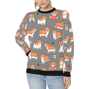 I Heart Corgi Love Women's Sweatshirt-Gray-XS-9