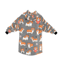 Load image into Gallery viewer, I Heart Corgis Love Blanket Hoodie for Women-12