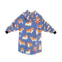 Load image into Gallery viewer, I Heart Corgis Love Blanket Hoodie for Women-4