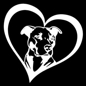 I Heart American Pit Bull Terriers Vinyl Car Stickers-Car Accessories-American Pit Bull Terrier, Car Accessories, Car Sticker, Dogs-White-2 pcs-2