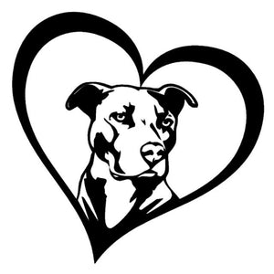 I Heart American Pit Bull Terriers Vinyl Car Stickers-Car Accessories-American Pit Bull Terrier, Car Accessories, Car Sticker, Dogs-Black-2 pcs-3