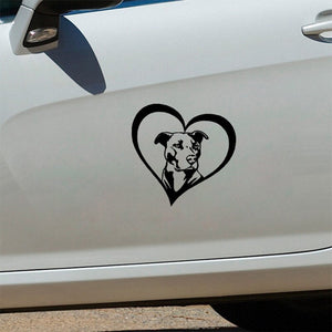 I Heart American Pit Bull Terriers Vinyl Car Stickers-Car Accessories-American Pit Bull Terrier, Car Accessories, Car Sticker, Dogs-5