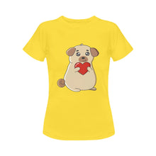 Load image into Gallery viewer, I Heart Pug Women&#39;s T-Shirt-Apparel-Apparel, Dogs, Pug, T Shirt-7