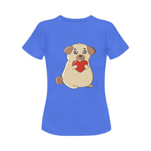 Load image into Gallery viewer, I Heart Pug Women&#39;s T-Shirt-Apparel-Apparel, Dogs, Pug, T Shirt-8