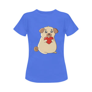 I Heart Pug Women's T-Shirt-Apparel-Apparel, Dogs, Pug, T Shirt-8