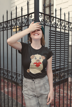 Load image into Gallery viewer, I Heart Pug Women&#39;s T-Shirt-Apparel-Apparel, Dogs, Pug, T Shirt-9