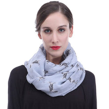Load image into Gallery viewer, I Love Basset Hounds Infinity Loop Scarves-Accessories-Accessories, Basset Hound, Dogs, Scarf-Light Blue-2