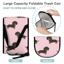Load image into Gallery viewer, I Love Black and Tan Dachshunds Multipurpose Car Storage Bag - 4 Colors-Car Accessories-Bags, Car Accessories, Dachshund-4