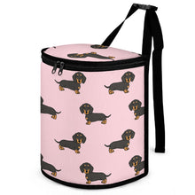Load image into Gallery viewer, I Love Black and Tan Dachshunds Multipurpose Car Storage Bag - 4 Colors-Car Accessories-Bags, Car Accessories, Dachshund-Light Pink-5