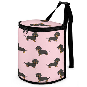I Love Black and Tan Dachshunds Multipurpose Car Storage Bag - 4 Colors-Car Accessories-Bags, Car Accessories, Dachshund-Light Pink-5