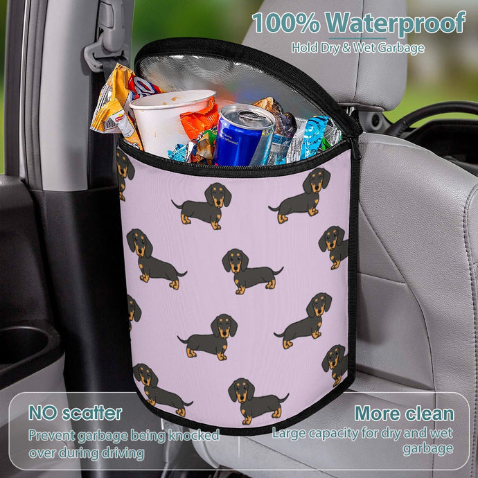 I Love Black and Tan Dachshunds Multipurpose Car Storage Bag - 4 Colors-Car Accessories-Bags, Car Accessories, Dachshund-Thistle Purple-1
