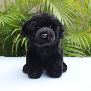 I Love Black Labrador Stuffed Animal Plush Toys-Stuffed Animals-Black Labrador, Home Decor, Labrador, Stuffed Animal-Sitting-3