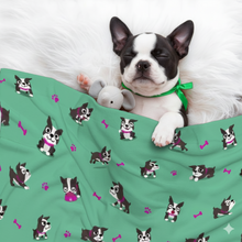 Load image into Gallery viewer, I Love Boston Terriers Blanket for Dog-Pet Furniture-Blankets,Boston Terrier,Home Decor-1