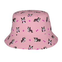 Load image into Gallery viewer, I Love Boston Terriers Bucket Hat-Hats &amp; Caps-Light Pink-One Size-9