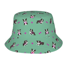 Load image into Gallery viewer, I Love Boston Terriers Bucket Hat-Hats &amp; Caps-Mint Green-One Size-33