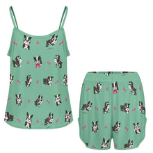 Load image into Gallery viewer, I Love Boston Terriers Women's Cami and Shorts Pajama Set-18