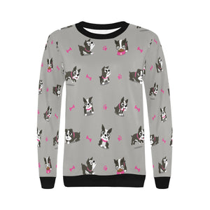 I Love Boston Terriers Women's Sweatshirt-Apparel-Apparel, Boston Terrier, Sweatshirt-10