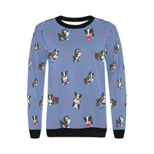 Load image into Gallery viewer, I Love Boston Terriers Women&#39;s Sweatshirt-Apparel-Apparel, Boston Terrier, Sweatshirt-12