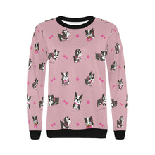 Load image into Gallery viewer, I Love Boston Terriers Women&#39;s Sweatshirt-Apparel-Apparel, Boston Terrier, Sweatshirt-4