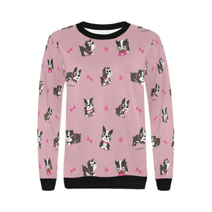 I Love Boston Terriers Women's Sweatshirt-Apparel-Apparel, Boston Terrier, Sweatshirt-4