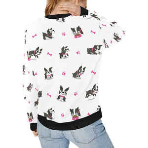 I Love Boston Terriers Women's Sweatshirt-Apparel-Apparel, Boston Terrier, Sweatshirt-5