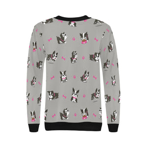 I Love Boston Terriers Women's Sweatshirt-Apparel-Apparel, Boston Terrier, Sweatshirt-9