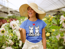 Load image into Gallery viewer, I Love Bull Terrier Women&#39;s T-Shirts - 3 Designs - 3 Colors-Apparel-Apparel, Bull Terrier, Dogs, Shirt, T Shirt-3