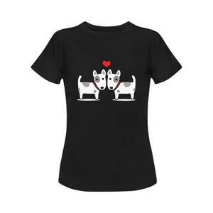 I Love Bull Terrier Women's T-Shirts - 3 Designs - 3 Colors-Apparel-Apparel, Bull Terrier, Dogs, Shirt, T Shirt-7