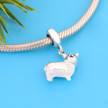 Load image into Gallery viewer, I Love Corgi Silver Pendant-Dog Themed Jewellery-Corgi, Dogs, Jewellery, Pendant-5