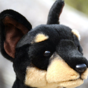 I Love Doberman Stuffed Animal Plush Toy-Stuffed Animals-Doberman, Home Decor, Stuffed Animal-3