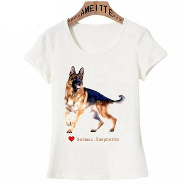 I Love German Shepherds Womens T ShirtApparel