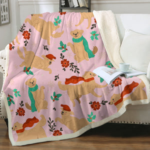 I Love Labrador and Christmas Soft Warm Fleece Blanket - 4 Colors-Blanket-Blankets, Home Decor, Labrador-Soft Pink-Small-2