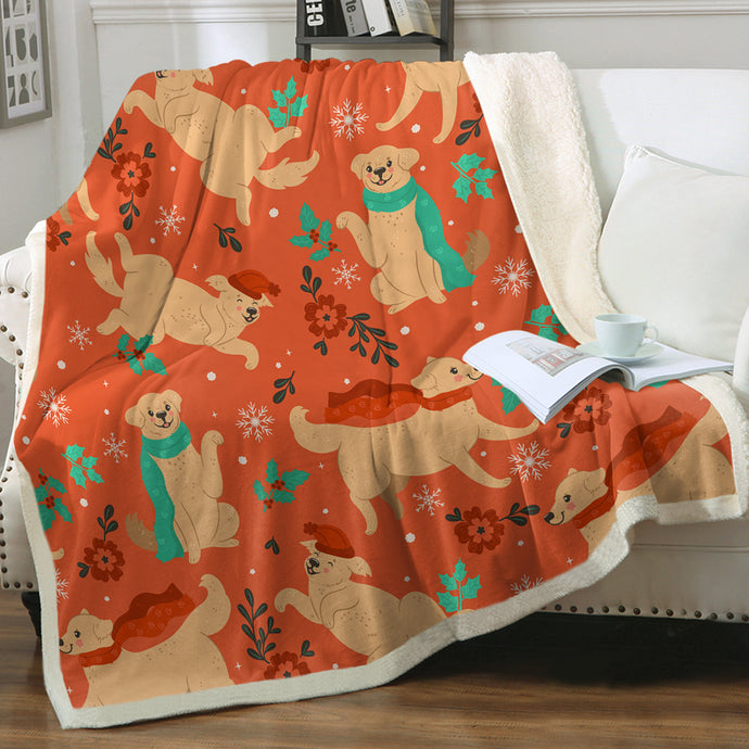I Love Labrador and Christmas Soft Warm Fleece Blanket - 4 Colors-Blanket-Blankets, Home Decor, Labrador-5