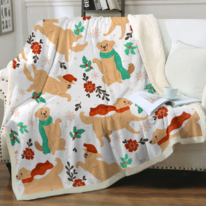 I Love Labrador and Christmas Soft Warm Fleece Blanket - 4 Colors-Blanket-Blankets, Home Decor, Labrador-Ivory-Small-1