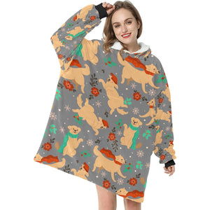 I Love Labradors and Christmas Blanket Hoodie for Women-Apparel-Apparel, Blankets-10