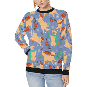 I Love Labradors and Christmas Women's Sweatshirt-Apparel-Apparel, Labrador, Sweatshirt-CornflowerBlue-XS-8