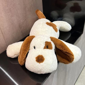 I Love My Basset Hound Stuffed Animal Plush Toys-Stuffed Animals-Basset Hound, Home Decor, Stuffed Animal-Large-White-1
