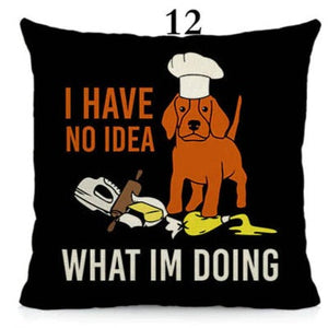 I Love My Dachshund Throw Pillows - 16 Designs-Cushion Cover-Dachshund, Home Decor, Pillows-Small-12 - I Have No Idea What I'm Doing-13
