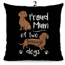 Load image into Gallery viewer, I Love My Dachshund Throw Pillows - 16 Designs-Cushion Cover-Dachshund, Home Decor, Pillows-Small-2 - Proud Mum of Two Sausage Dogs-3